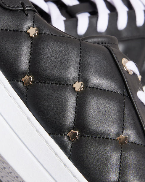 <P>Quilted Sneaker With Magnolia Studs</P>